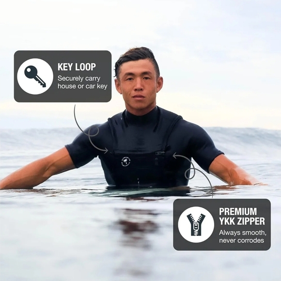 NWOT Ho Stevie! Mens Short Sleeve Short Leg Surf Wet Suit, Warm 2mm Neoprene, LS - Picture 5 of 17